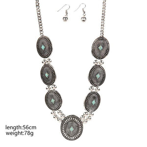 Concho-Antique-Silver-Turquoise-Neclace-Set