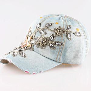 Denim-Bling-Baseball-Cap