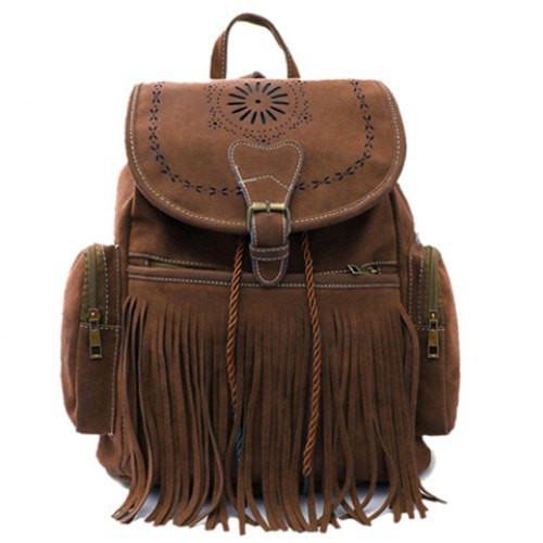 Fringe-Leather-Backpack