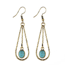 Turquoise-Silver-Drop-Earrings