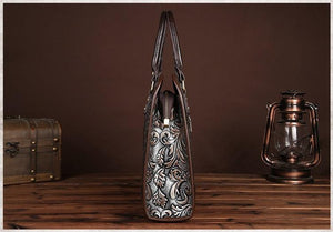 Leather-Floral-Design-Handbag