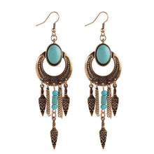 Turquoise-Charms-Drop-Earrings-Bohemian