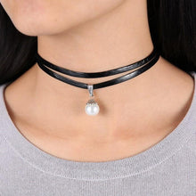 My Lucky Charm Double Leather Choker