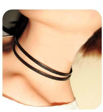 My Lucky Charm Double Leather Choker