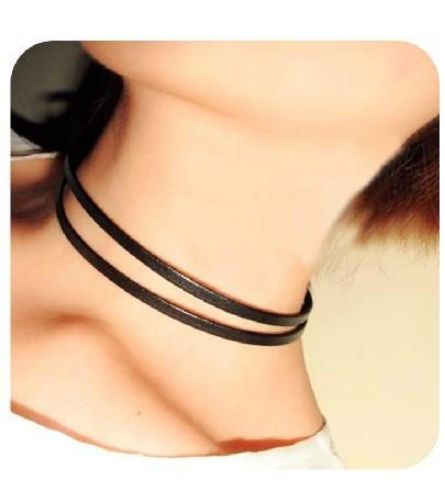My Lucky Charm Double Leather Choker