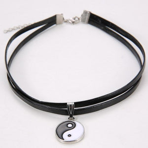 My Lucky Charm Double Leather Choker