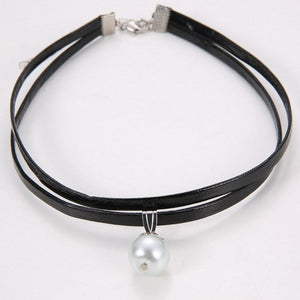 My Lucky Charm Double Leather Choker