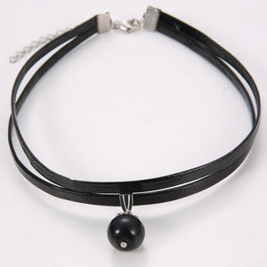 My Lucky Charm Double Leather Choker