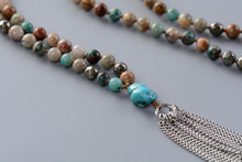 Tawny Stone Tassel Necklace