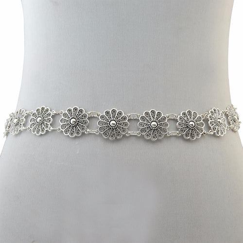 Breton Silver Flower Belt