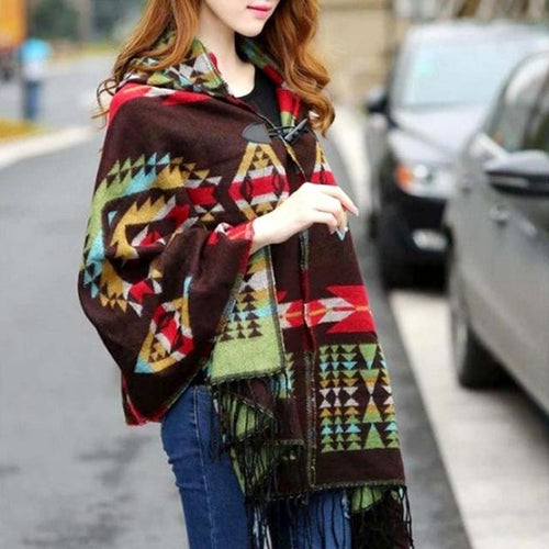 Canela Hooded Shawl