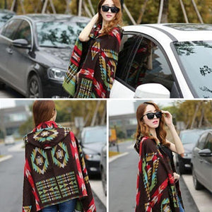 Canela Hooded Shawl