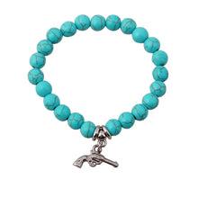 Running Free Turquoise Bead and Charm Bracelet