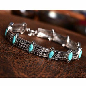 Choker-Necklace-Bohemian-Turquoise-Silver