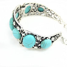 Turquoise-Bling-Silver-Bracelet