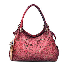 Tooled-vegan-leather-handbag