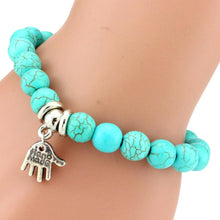 Running Free Turquoise Bead and Charm Bracelet