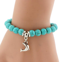 Running Free Turquoise Bead and Charm Bracelet
