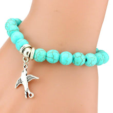 Running Free Turquoise Bead and Charm Bracelet