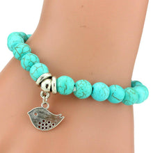Running Free Turquoise Bead and Charm Bracelet