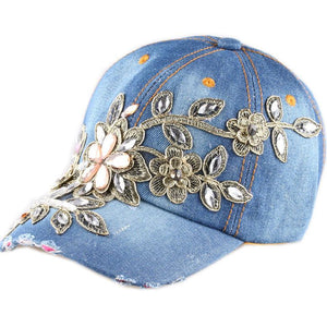 Denim-Bling-Baseball-Cap